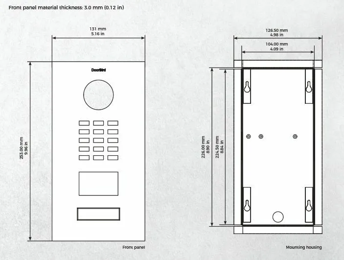 Absolute DoorBird D2101V IP Video Door Intercom Stainless Steel 4 Absolute DoorBird D2101V IP Video Door Intercom Stainless Steel - Image 2